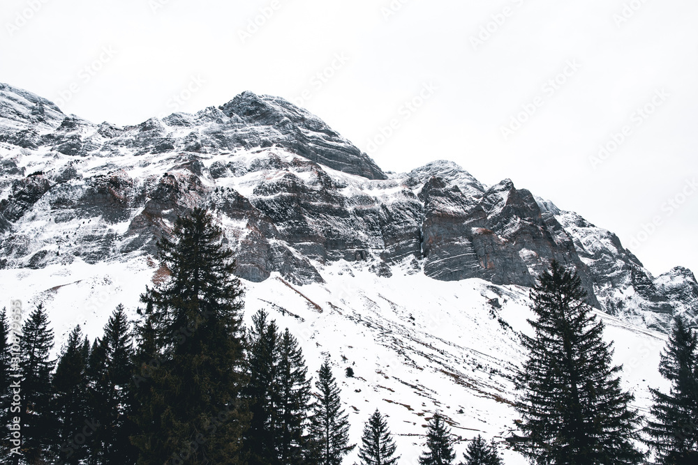 Obraz premium Swiss Mountains In The Winter, Switzerland.