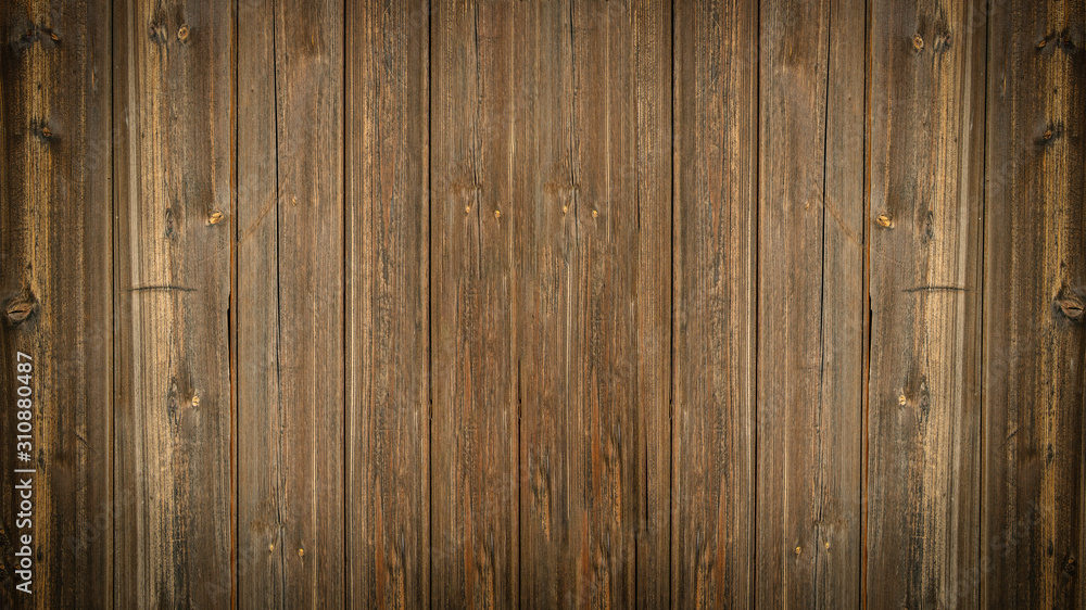 Fototapeta premium old brown rustic dark weathered wooden texture - wood background