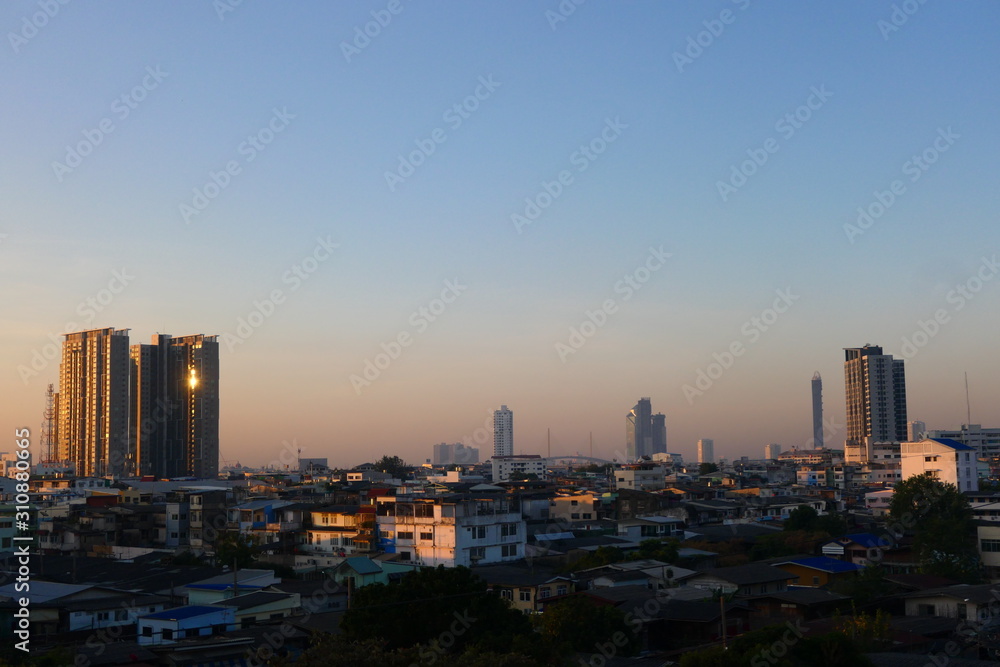 bangkok sky at morning