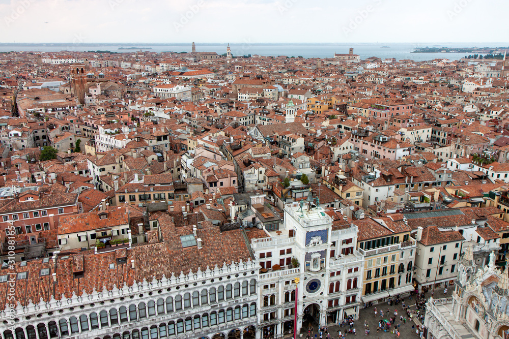 Aerial View of the Procuratie Vecchie in St. Mark's Square in Venice