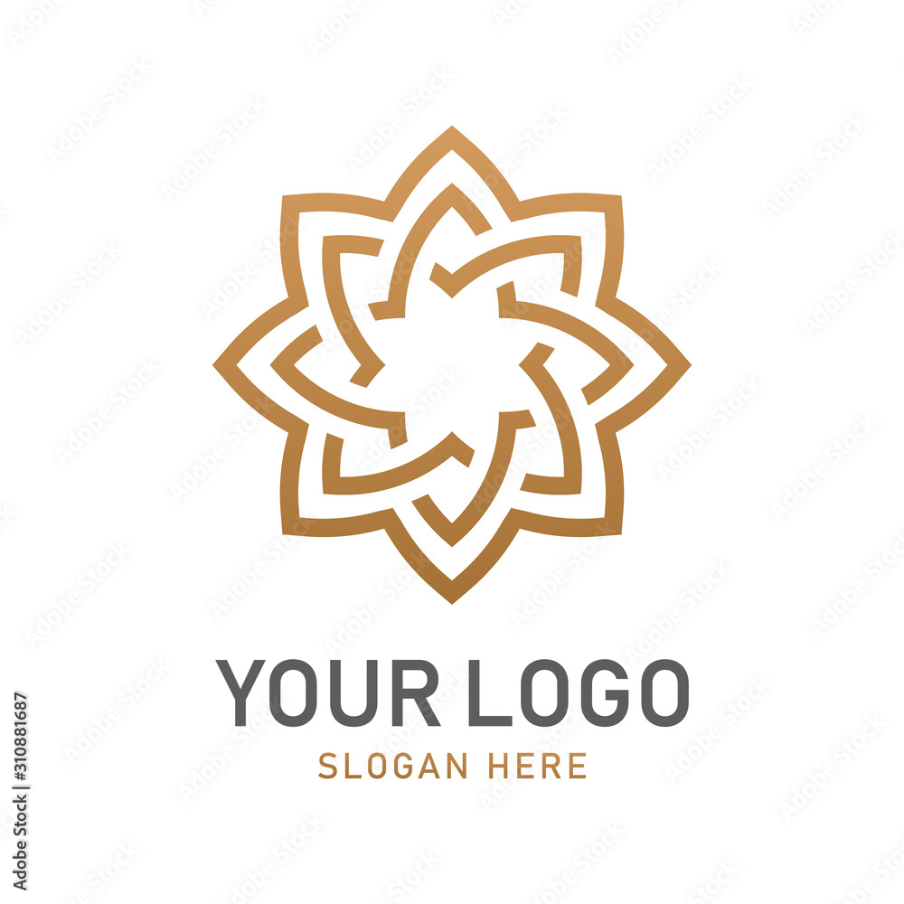 Luxury Geometric Gold Logo Design Luxury Geometric Gold Logo Design