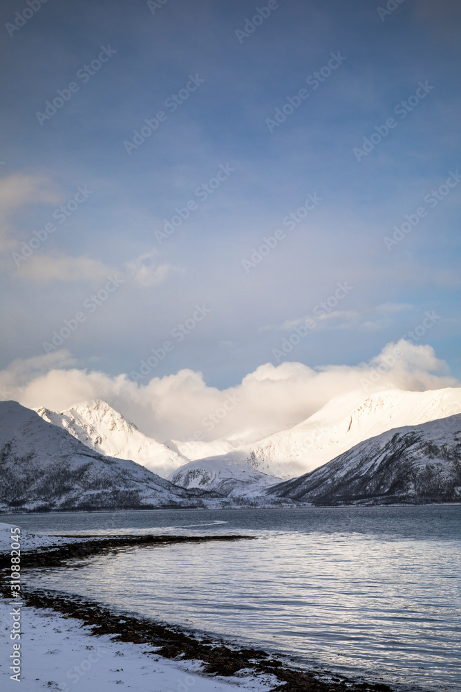 Fototapeta premium Fjord im Winter - Norwegen