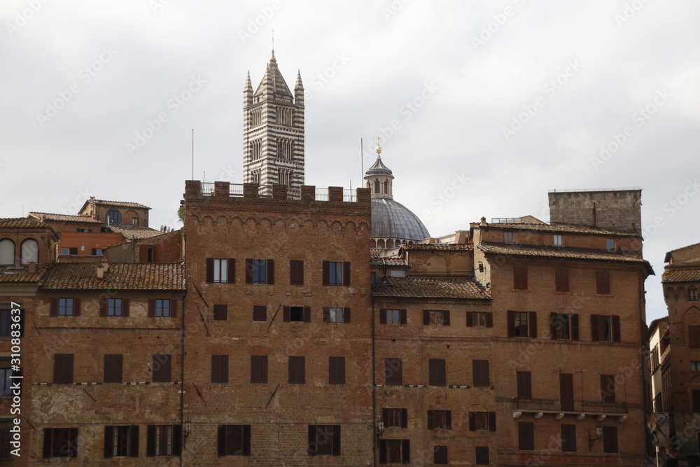 Architectonic heritage in the old town of Sienna