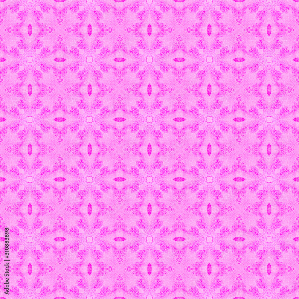Pink checked allover seamless pattern. Hand drawn 