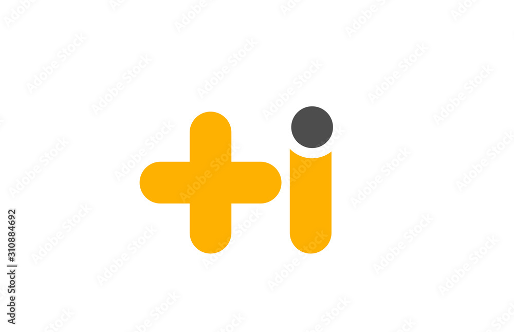 Obraz premium letter H logo alphabet design icon for business yellow grey