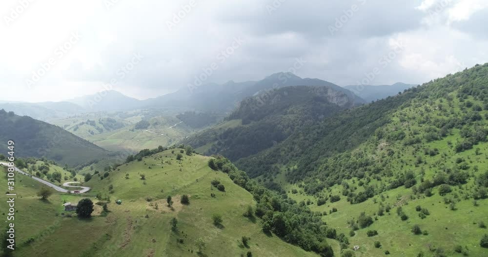 A flight through the mountains landscape A flight through the mountains landscape