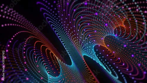 Seamless abstract fractal design in 3D space.