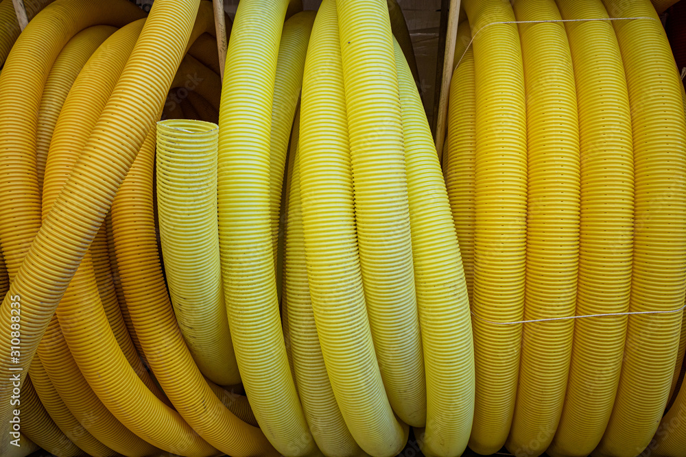 Drainagerohr zur Entwässerung im Garten und Landwirtschaft Stock Photo