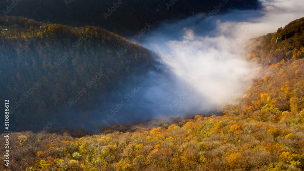 Herbst auf der Schwäbischen Alb - Luftbild