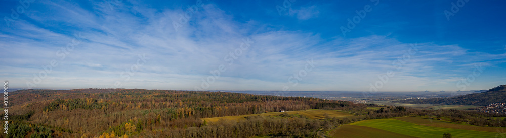 Herbst auf der Schwäbischen Alb - Luftbild