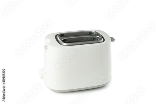 White toaster for bread isolated on white background