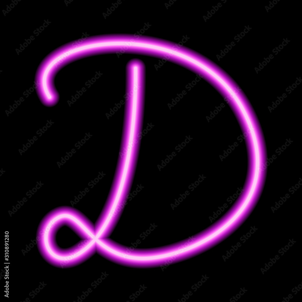 neon pink letter neon pink letter
