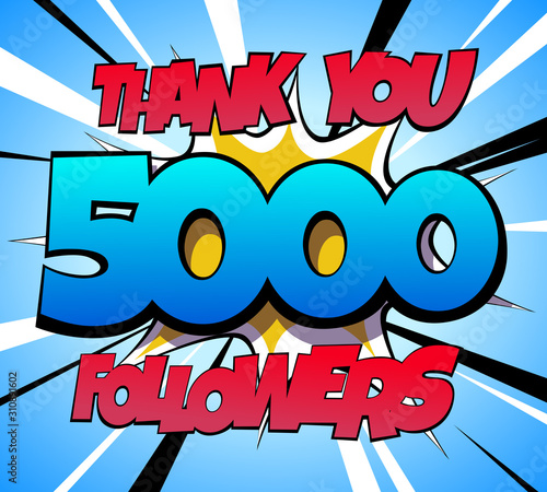 Thank You 5000 followers Comics Banner