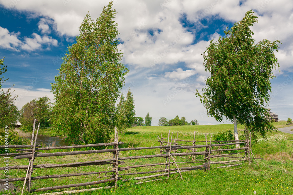 Kizhi. rural landscape