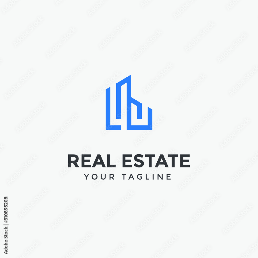 real estate logo modern design template 