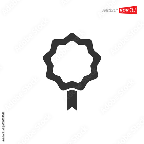 Rosette Medals Icon Design Vector