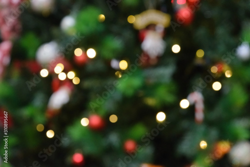 multicolored christmas bokeh on a dark background
