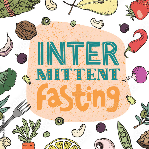 Intermittent fasting diet concept