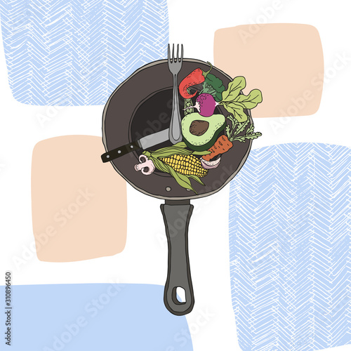 Intermittent fasting diet concept
