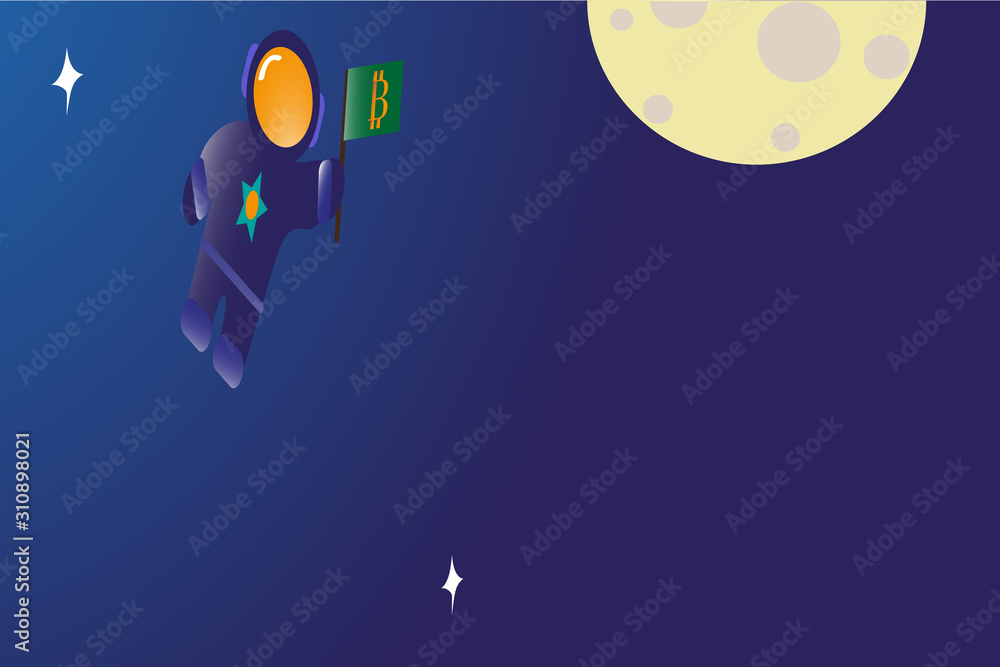Obraz premium Background with cosmonaut in space 
