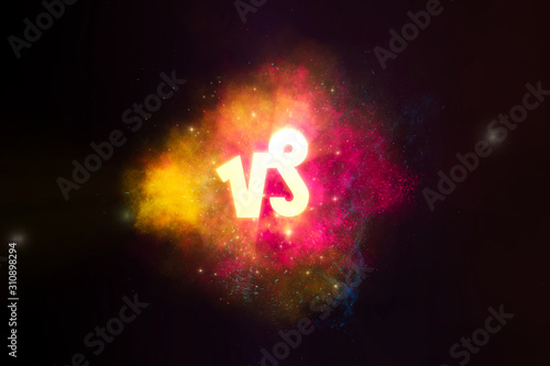 Capricorn Zodiac Sign on Galaxy Nebula Background