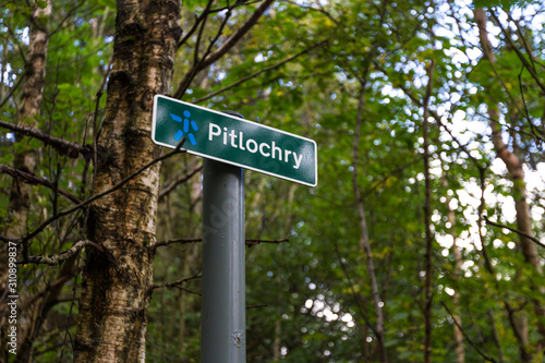 Signs marking footpaths in Scotland