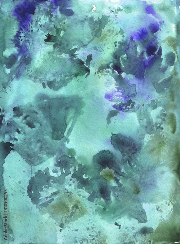 watercolor texture green, blue, turquoise color