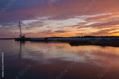 Solovki.  landscape lake sanset © erainbow