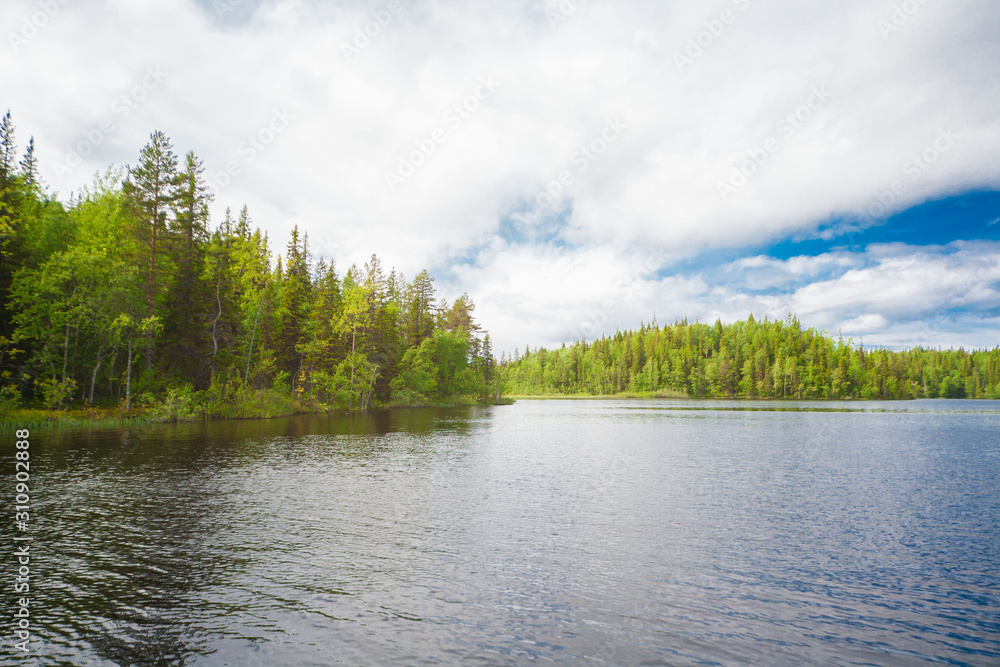 Obraz premium Solovki. landscape lake day