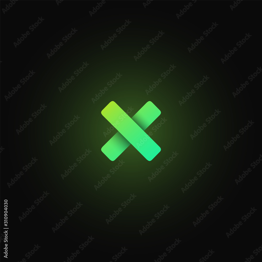 Fototapeta premium Green paper folded character from a typeset, vector illustration