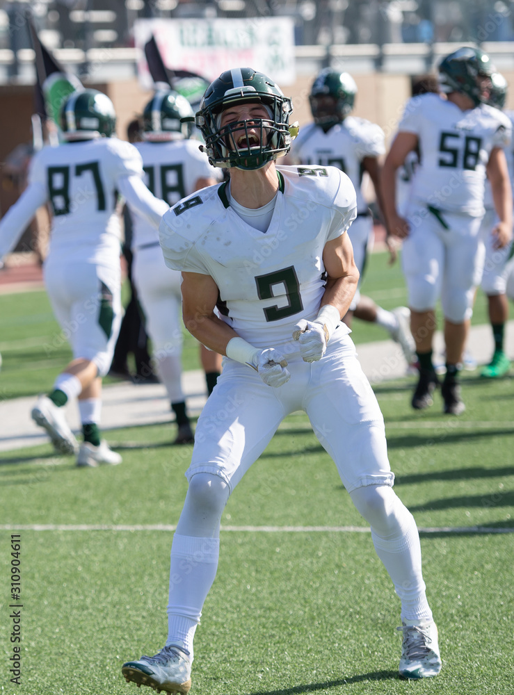 Football player in action during a game in South Texas Football player in action during a game in South Texas