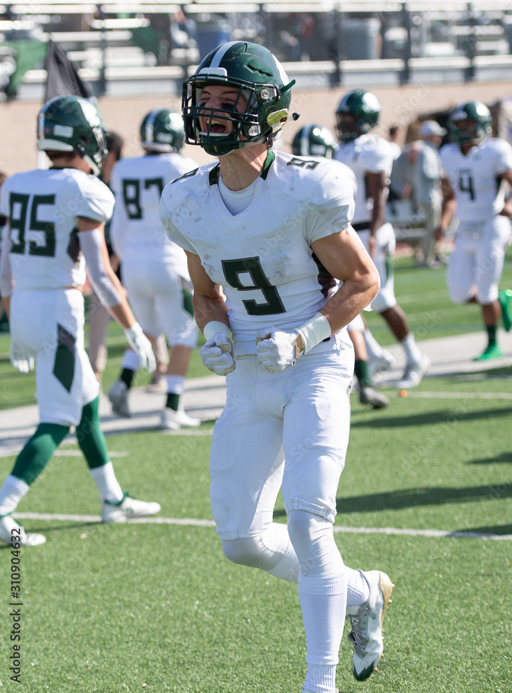 Football player in action during a game in South Texas Football player in action during a game in South Texas