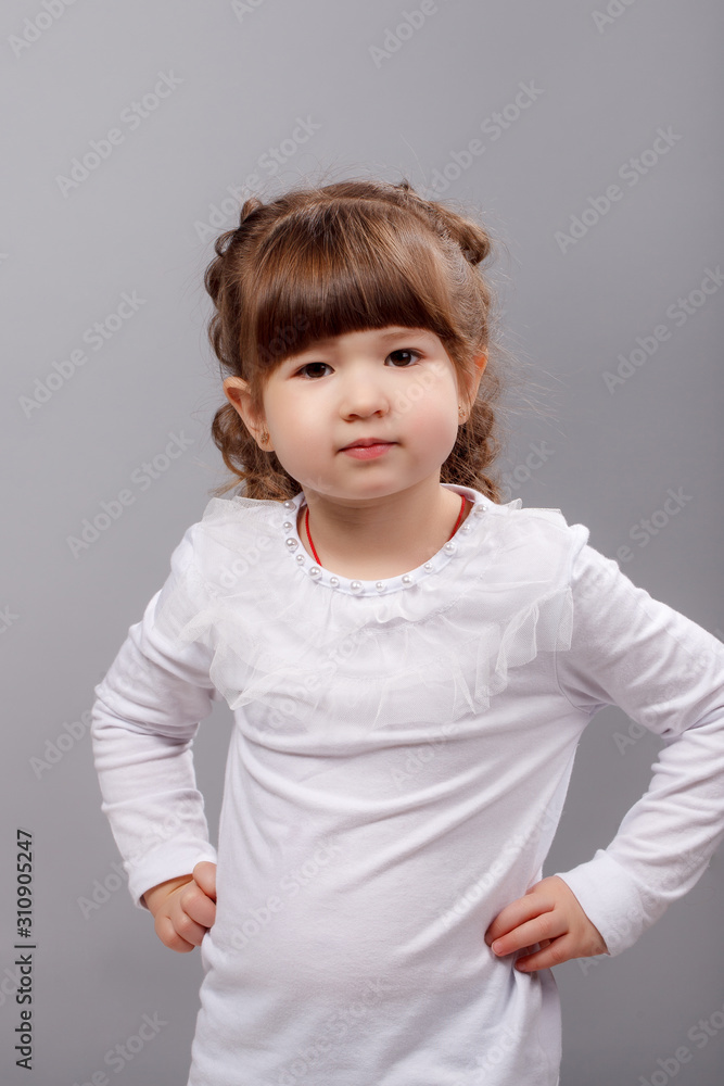 Young model in a white jacket Young model in a white jacket