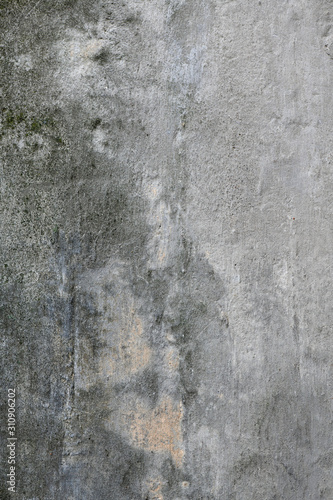 Modern gray wall with traces of dirt and aging