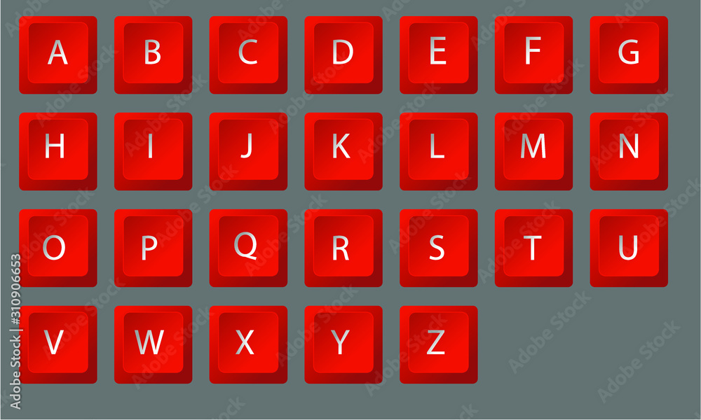 red silber keyboard letter character keyboard button, rot weiß Zeichen Schrift Button Tastatur red silber keyboard letter character keyboard button, rot weiß Zeichen Schrift Button Tastatur