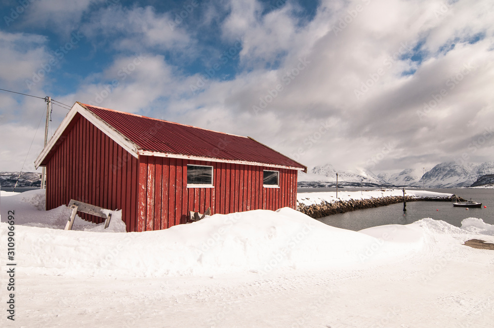 old barn in winter old barn in winter