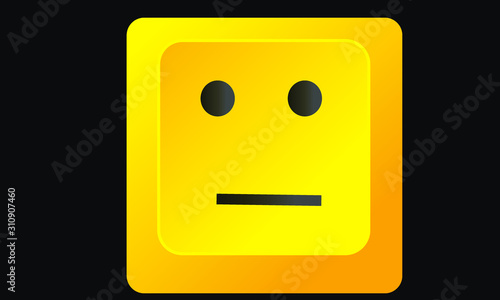 yellow sad smiley keyboard letter keyboard button, gelber traurig Simley Tastatur Button