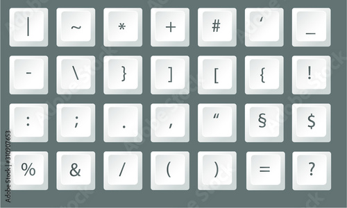 white keyboard letter special character keyboard button, weiß Sonderzeichen Button Tastatur