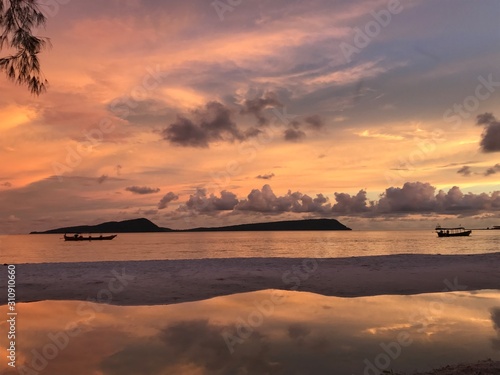 sunset at  Kaoh Rung island, Cambodia