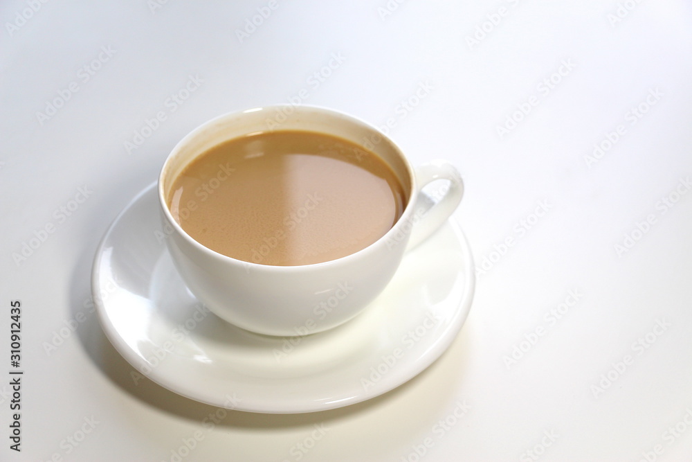 Coffee with milk. White cup. Soft brie cheese. Morning. Tasty breakfast. Coffee with milk. White cup. Soft brie cheese. Morning. Tasty breakfast.