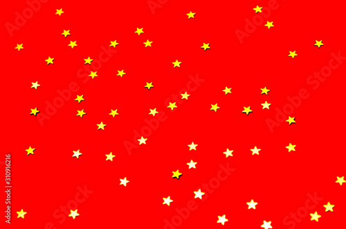 Obraz na płótnie Gold Stars Abstract red Background. Stars, abstract. w salonie