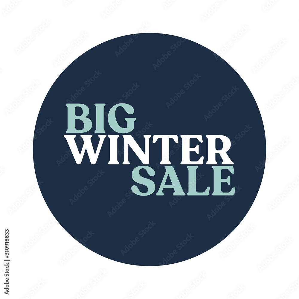 Winter sale badge banner. Promotion clearance. Winter sale badge banner. Promotion clearance.