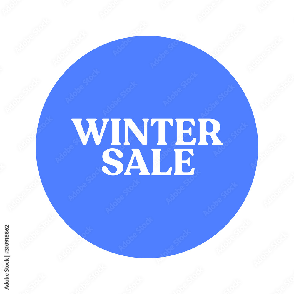 Winter sale badge banner. Promotion clearance. Winter sale badge banner. Promotion clearance.