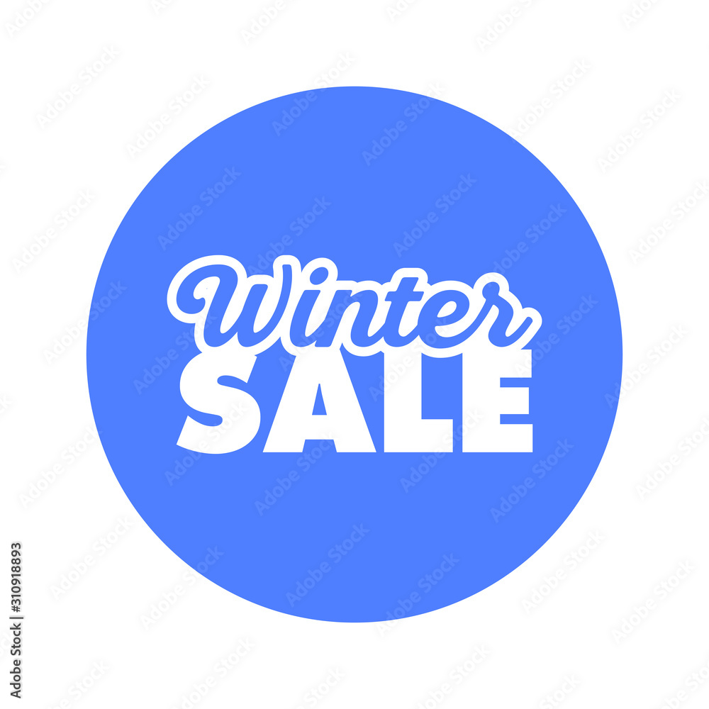 Winter sale badge banner. Promotion clearance. Winter sale badge banner. Promotion clearance.