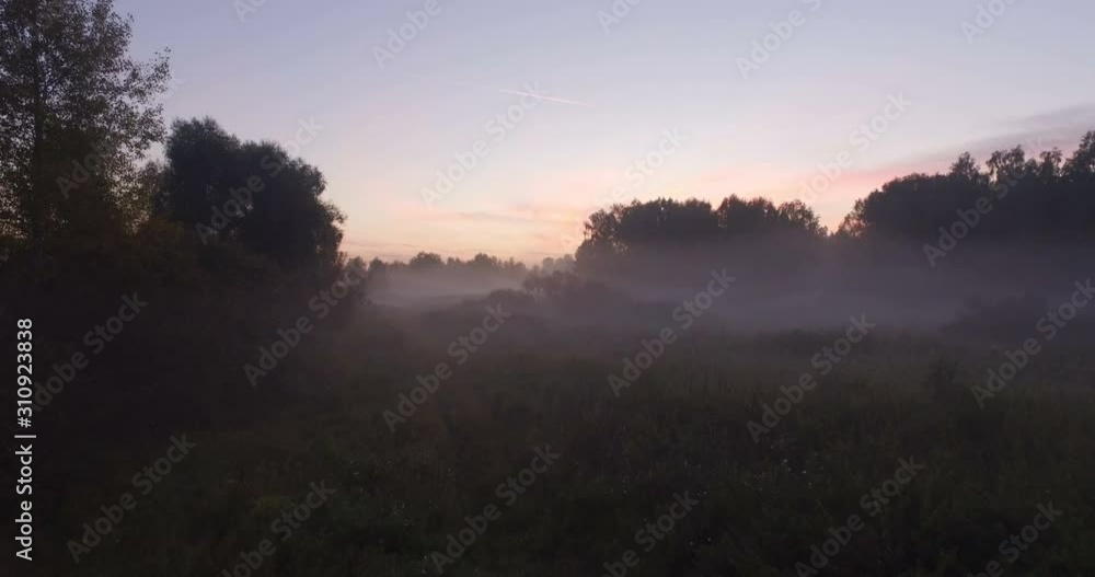 aerial view nature sunrise fog aerial view nature sunrise fog