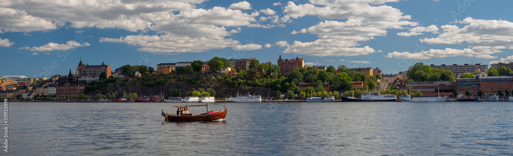 Panorama of the Old Town in Stockholm, Sweden