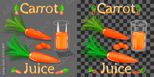 Carrot juice in glass