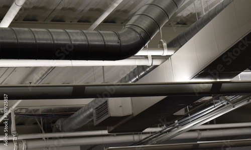 duct work on a ceiling