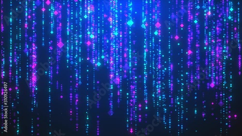 Wallpaper Mural Classic blue, shining particles will fall down. Stripes animation abstract holiday background. Seamless background. Torontodigital.ca