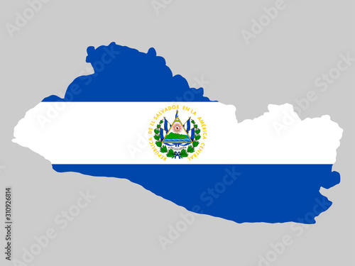 El Salvador Map flag Vector illustration Eps 10